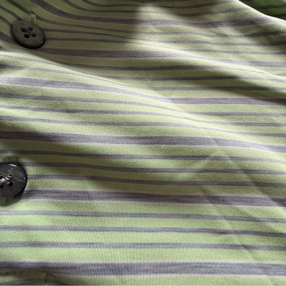 FootJoy Green and Purple Striped Performance Polo Shirt XXL - Picture 2 of 8